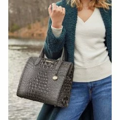Top 10 ✔️ BRAHMIN Melbourne Collection Caroline Crocodile-Embossed Satchel Bag Steel ???? -BRAHMIN Shop unnamed file 100