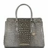 Best deal ???? BRAHMIN Melbourne Collection Finley Leather Crocodile-Embossed Carryall Satchel Tote Bag Steel ???? -BRAHMIN Shop unnamed file 105