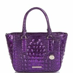 Top 10 ???? BRAHMIN Melbourne Collection Small Ashlee Satchel Bag Purple Potion ????
