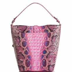 Buy ???? BRAHMIN Ombre Melbourne Collection Shira Snake Print Bucket Bag Pink Cobra ???? -BRAHMIN Shop unnamed file 1074