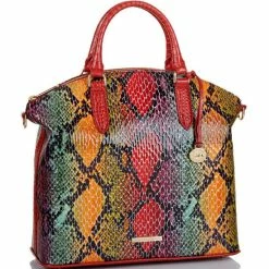 Outlet ???? BRAHMIN Experium Collection Large Duxbury Animal Print Leather Satchel Bag Red Dragon ???? -BRAHMIN Shop unnamed file 1121
