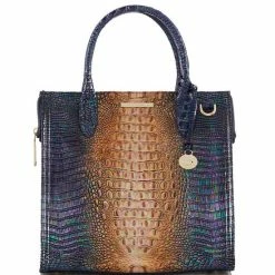 Wholesale ???? BRAHMIN Mini Melbourne Collection Caroline Satchel Bag Bluestone ????