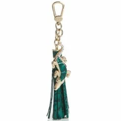 Best Sale ???? BRAHMIN Croc Charm Tassel Emerald ????