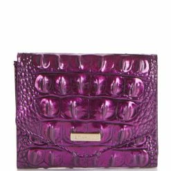 Buy ???? BRAHMIN Melbourne Collection Small Veronica Trifold Wallet Purple Potion ????