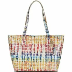 Promo ???? BRAHMIN Melbourne Collection Medium Asher Rainbow Print Tote Bag Celebrate ????