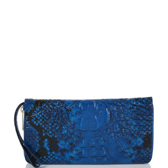 New ???? BRAHMIN Ombre Melbourne Collection Skyler Blue Viper Snake Print Leather Travel Wallet ???? 3 New ???? BRAHMIN Ombre Melbourne Collection Skyler Blue Viper Snake Print Leather Travel Wallet ????