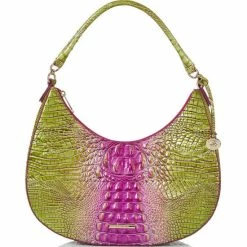 Deals ???? BRAHMIN Ombre Melbourne Collection Bekka Shoulder Bag Limeade ????