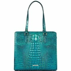 Hot Sale ???? BRAHMIN Melbourne Collection Tia Tote Bag Peacock ????