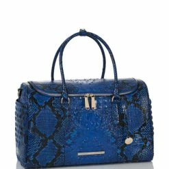 Flash Sale ???? BRAHMIN Ombre Melbourne Collection Talulla Blue Viper Snake Print Leather Weekender Bag ❤️ -BRAHMIN Shop unnamed file 1271