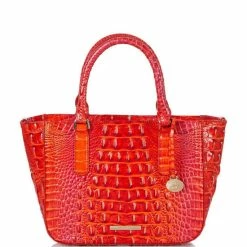 Top 10 ⭐ BRAHMIN Melbourne Collection Small Ashlee Satchel Bag Flame ????