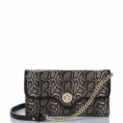 Top 10 ⌛ BRAHMIN Caswell Collection Polina Animal Print Leather Crossbody Bag Espresso ????