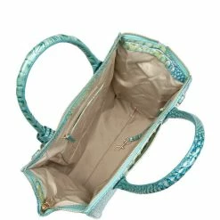 Brand new ???? BRAHMIN Melbourne Collection Seafoam Caroline Crocodile-Embossed Satchel Bag ???? -BRAHMIN Shop unnamed file 1352