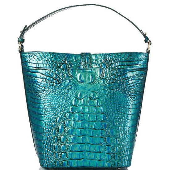 Promo ❤️ BRAHMIN Shimmer Collection Shira Bucket Shoulder Bag Peacock ⌛ 4 Promo ❤️ BRAHMIN Shimmer Collection Shira Bucket Shoulder Bag Peacock ⌛ - Image 2