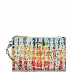 Best deal ✔️ BRAHMIN Melbourne Collection Daisy Rainbow Print Wristlet Wallet Celebrate ✨