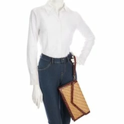 Best deal ✨ BRAHMIN Chatham Collection Straw Kaia Clutch Pecan ???? -BRAHMIN Shop unnamed file 1427