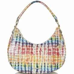 Best Pirce ⭐ BRAHMIN Melbourne Collection Bekka Rainbow Print Shoulder Bag Celebrate ????