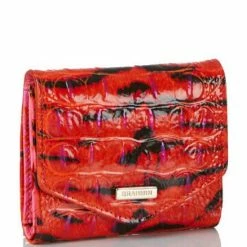 Buy ???? BRAHMIN Ombre Melbourne Collection Small Veronica Animal Print Tri-Fold Wallet Pink Feline ???? -BRAHMIN Shop unnamed file 1438