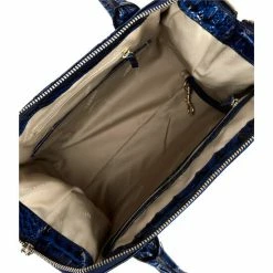 Outlet ⭐ BRAHMIN Melbourne Collection Small Caroline Crocodile Embossed Satchel Bag Sapphire ???? -BRAHMIN Shop unnamed file 1449