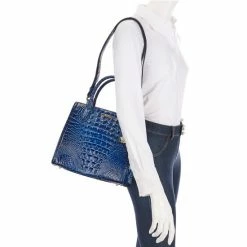 Outlet ⭐ BRAHMIN Melbourne Collection Small Caroline Crocodile Embossed Satchel Bag Sapphire ???? -BRAHMIN Shop unnamed file 1450