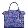 Cheapest ???? BRAHMIN Torrone Collection Large Duxbury Floral Print Leather Satchel Bag Vista Blue ???? -BRAHMIN Shop unnamed file 1456