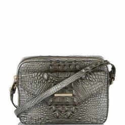 Promo ???? BRAHMIN Melbourne Collection Shea Crossbody Bag Steel ????