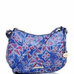 Budget ⌛ BRAHMIN Torrone Collection Shayna Floral Leather Crossbody Bag Vista Blue ???? -BRAHMIN Shop unnamed file 1463