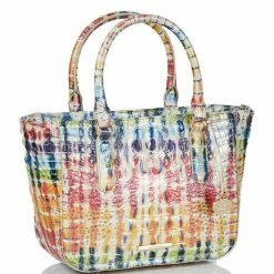 Brand new ???? BRAHMIN Melbourne Collection Small Ashlee Rainbow Print Satchel Bag Celebrate ???? -BRAHMIN Shop unnamed file 1467