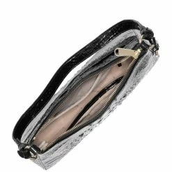 Deals ???? BRAHMIN Melbourne Collection Esme Crocodile-Embossed Leather Shoulder Bag Black ✔️ -BRAHMIN Shop unnamed file 1497