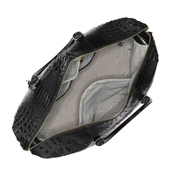 Outlet ???? BRAHMIN Melbourne Collection Duxbury Crocodile-Embossed Weekender Bag Black ???? 8 Outlet ???? BRAHMIN Melbourne Collection Duxbury Crocodile-Embossed Weekender Bag Black ???? - Image 6