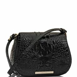 Best Sale ???? BRAHMIN Melbourne Collection Crocodile Embossed Small Nadine Saddle Crossbody Bag Black ⌛ -BRAHMIN Shop unnamed file 1653