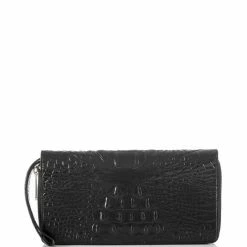 Best deal ???? BRAHMIN Melbourne Collection Skyler Crocodile-Embossed Travel Wallet Pecan ????