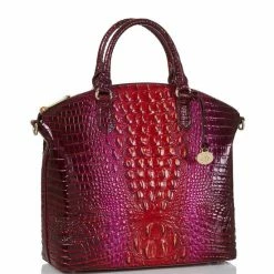 Deals ???? BRAHMIN Ombre Melbourne Collection Large Duxbury Satchel Bag Ruby ???? -BRAHMIN Shop unnamed file 1692