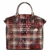 Promo ???? BRAHMIN Melbourne Collection Large Plaid Leather Duxbury Satchel Bag Flannel ???? -BRAHMIN Shop unnamed file 1693