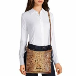 Hot Sale ???? BRAHMIN Melbourne Collection Katie Crocodile-Embossed Crossbody Bag Toasted Almond ???? -BRAHMIN Shop unnamed file 1714