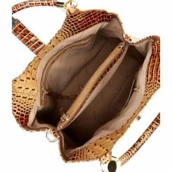 Brand new ???? BRAHMIN Melbourne Collection Celia Crocodile-Embossed Leather Shoulder Bag Toasted ???? -BRAHMIN Shop unnamed file 1758