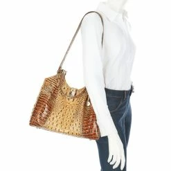 Brand new ???? BRAHMIN Melbourne Collection Celia Crocodile-Embossed Leather Shoulder Bag Toasted ???? -BRAHMIN Shop unnamed file 1759