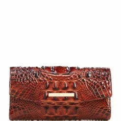 Cheapest ???? BRAHMIN Melbourne Collection Crocodile-Embossed Modern Checkbook Pecan ???? -BRAHMIN Shop unnamed file 1771