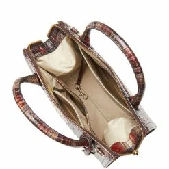 Cheap ???? BRAHMIN Melbourne Collection Small Caroline Crocodile-Embossed Leather Satchel Bag Flannel ❤️ -BRAHMIN Shop unnamed file 1778