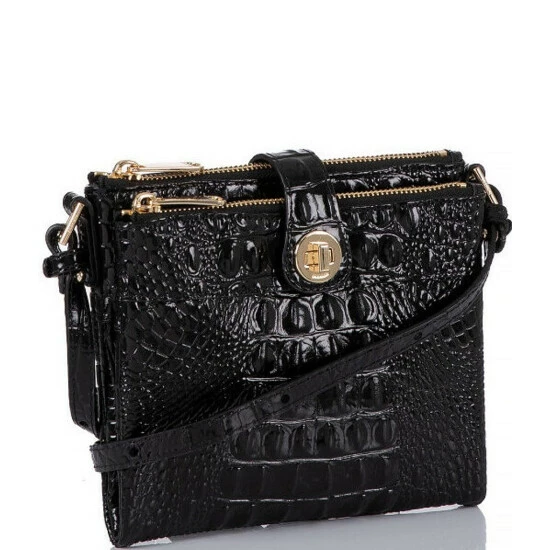 Promo ???? BRAHMIN Melbourne Collection Mina Compact Crossbody Bag Black ⭐ 6 Promo ???? BRAHMIN Melbourne Collection Mina Compact Crossbody Bag Black ⭐ - Image 4