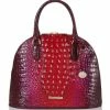 Cheap ???? BRAHMIN Ombre Melbourne Collection Georgina Satchel Bag Ruby ????
