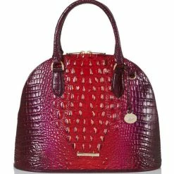 Cheap ???? BRAHMIN Ombre Melbourne Collection Georgina Satchel Bag Ruby ????