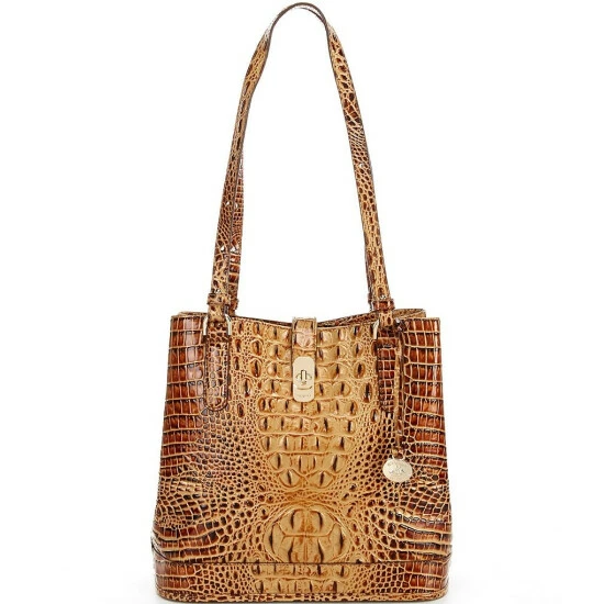 Best deal ❤️ BRAHMIN Melbourne Collection Fiora Bucket Bag Toasted ✨ 3 Best deal ❤️ BRAHMIN Melbourne Collection Fiora Bucket Bag Toasted ✨
