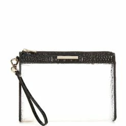 Flash Sale ???? BRAHMIN Melbourne Collection Clarisse Transparent Wristlet Black ✔️