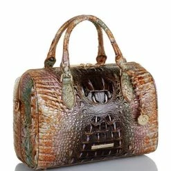Discount ⌛ BRAHMIN Ombre Melbourne Collection Stacey Top Zip Satchel Bag Truffle Python ✨ -BRAHMIN Shop unnamed file 1882