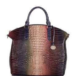 Best Sale ???? BRAHMIN Ombre Mini Melbourne Collection Large Duxbury Satchel Bag Autumn ????