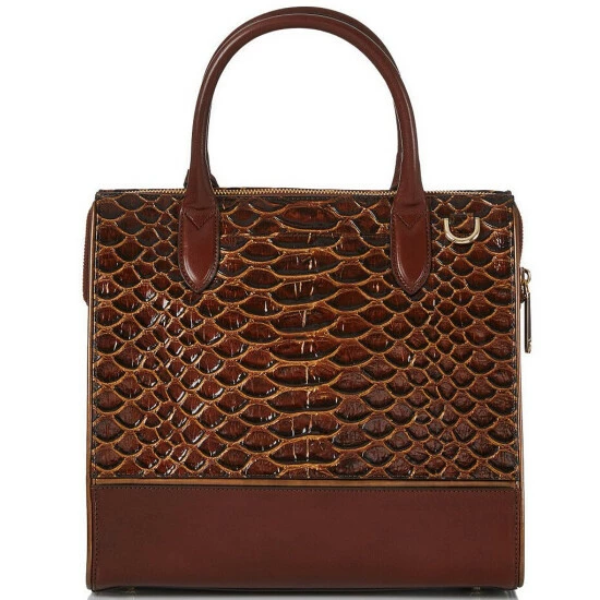 Budget ???? BRAHMIN Bellevue Collection Caroline Satchel Bag Pecan ???? 4 Budget ???? BRAHMIN Bellevue Collection Caroline Satchel Bag Pecan ???? - Image 2