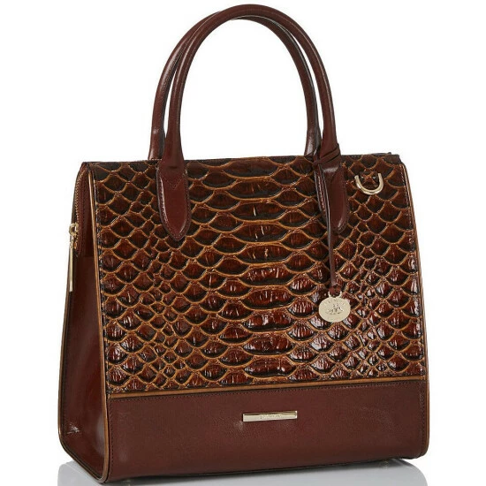 Budget ???? BRAHMIN Bellevue Collection Caroline Satchel Bag Pecan ???? 6 Budget ???? BRAHMIN Bellevue Collection Caroline Satchel Bag Pecan ???? - Image 4