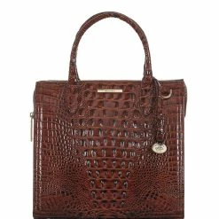 Best Sale ???? BRAHMIN Melbourne Collection Caroline Crocodile-Embossed Satchel Bag Toasted ⌛ -BRAHMIN Shop unnamed file 2037