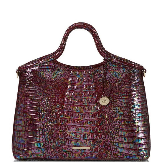 Discount ???? BRAHMIN Melbourne Collection Elaine Rolled Handle Satchel Bag Sangria ???? 3 Discount ???? BRAHMIN Melbourne Collection Elaine Rolled Handle Satchel Bag Sangria ????