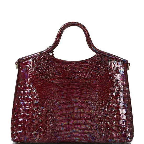 Discount ???? BRAHMIN Melbourne Collection Elaine Rolled Handle Satchel Bag Sangria ???? 4 Discount ???? BRAHMIN Melbourne Collection Elaine Rolled Handle Satchel Bag Sangria ???? - Image 2